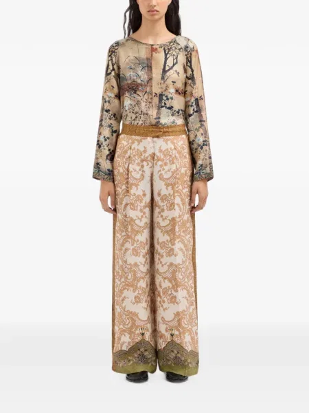 Pantaloni palazzo Pierre-louis Mascia cu imagine