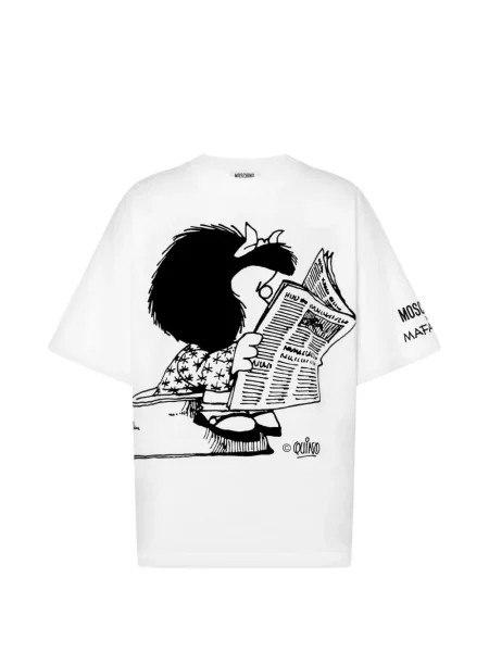 Scurt tricou Moschino alb