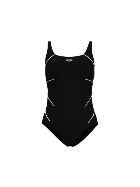 ARENA Costum de baie modelator Jewel negru alb