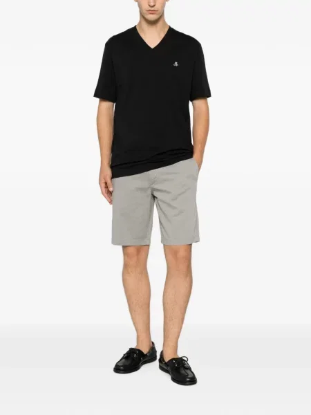 Polo Marc O'polo με κέντημα με λαιμόκοψη v μαύρο