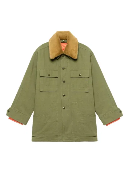 Pikowany płaszcz The Great. zielony