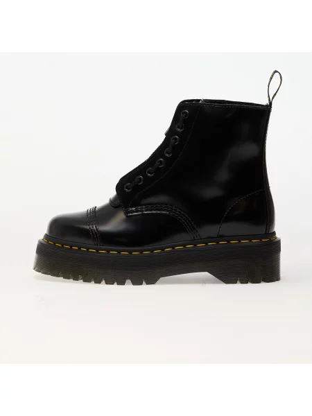 Овчина кросівки Dr. Martens на платформі чорні