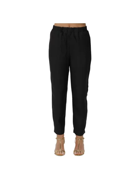 Lniane spodnie Alpha Studio czarne