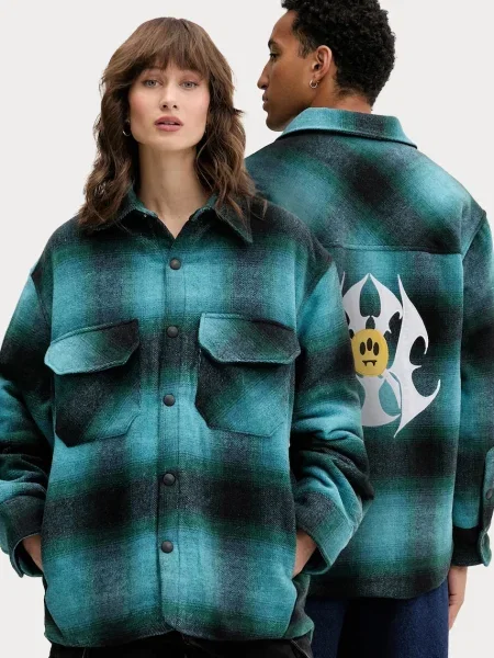 Въленена риза-яке Barrow тюркоазено преходен модел с уголемена кройка