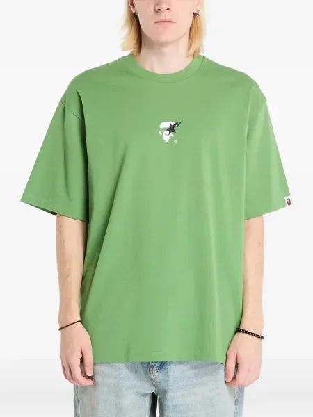 Tricou A Bathing Ape® cu imagine verde