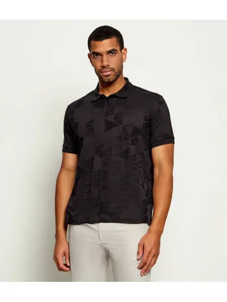 Tricou polo Boss Green negru