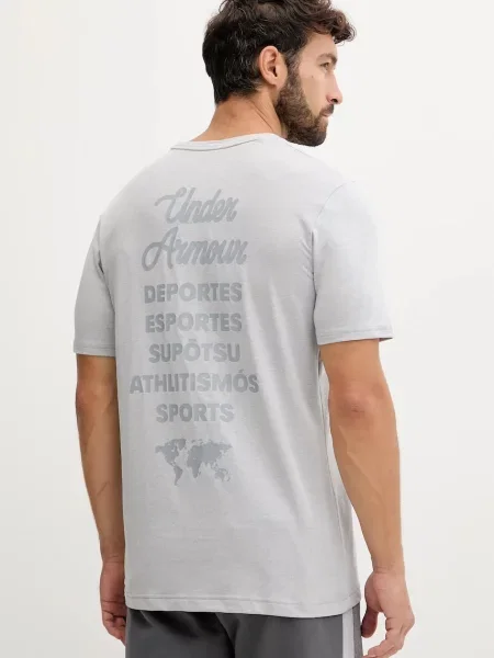 Тениска Under Armour с принт сиво