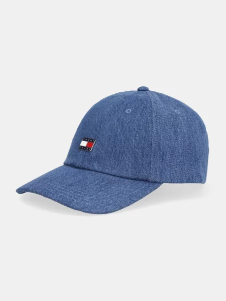 Džínová baseballová čepice Tommy Jeans tmavomodrá