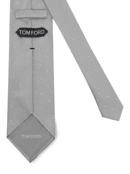 Cravată Tom Ford de mătase cu buline gri