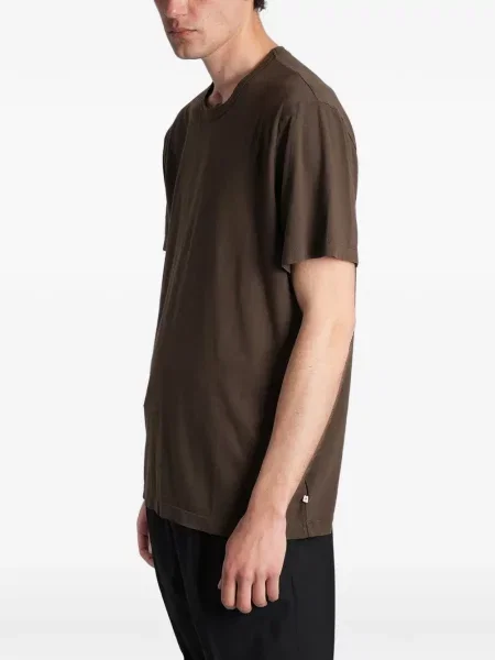 Scurt tricou James Perse cu decolteu rotund maro