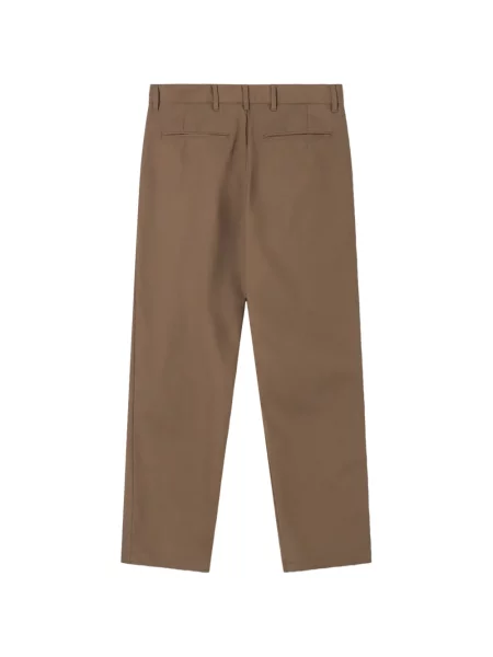 Pantaloni White Sand din țesătură twill alb