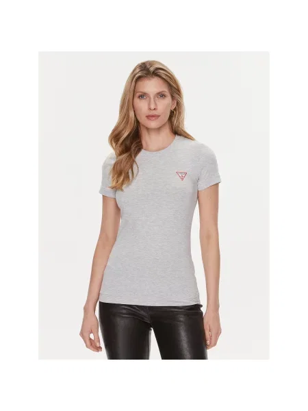 Guess Marškinėliai Slim Fit pilka