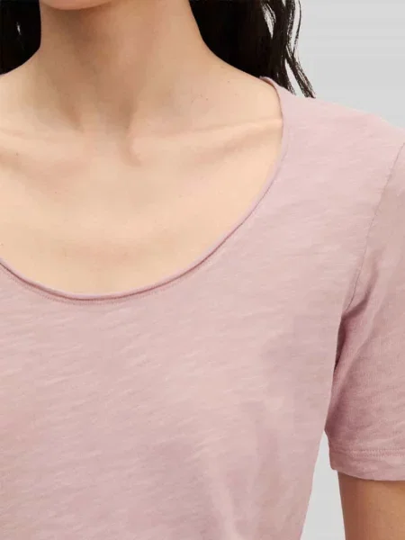 T-shirt o kroju regular fit z czystej bawełny Marc O'polo różowa