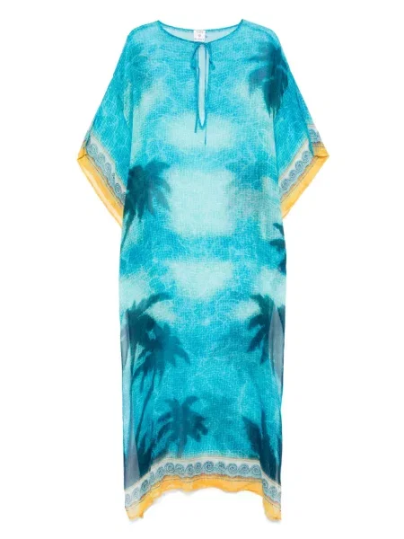 Rochie maxi Casablanca de mătase de costum albastru