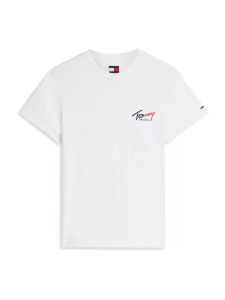 Tommy Jeans Tricou bleumarin / roșu intens alb