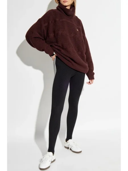 Pantaloni Adidas cu broderie de catifea negru