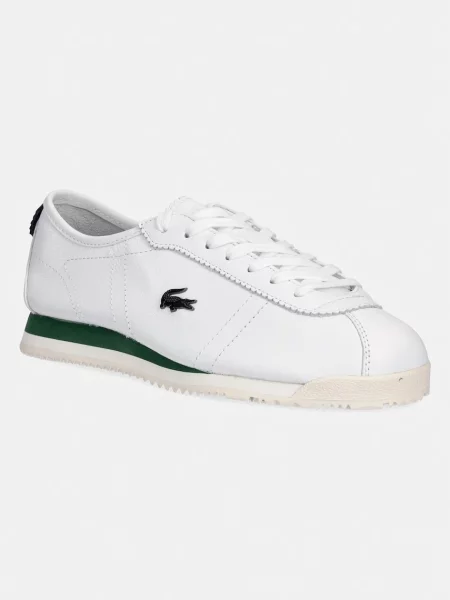 Kožne tenisice Lacoste Club-Low Sneakers bijela