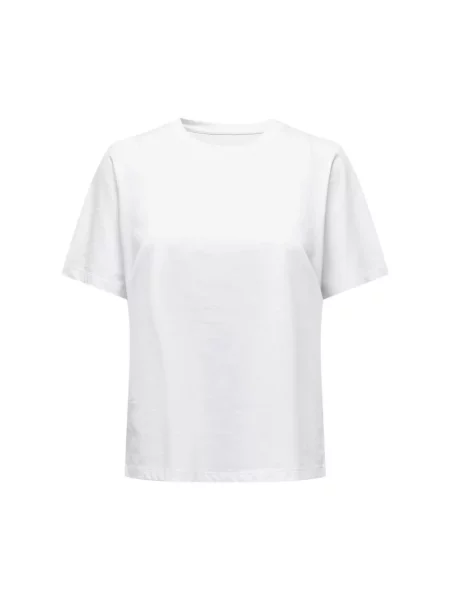 T-shirt z okrągłym dekoltem Only biała