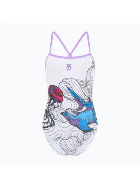 Jednodílné plavky SWEEP Aqua Medusa white bílé