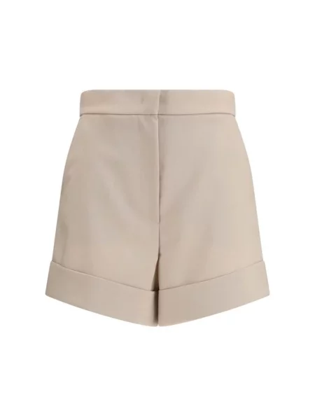 Szorty Max Mara wełniane na siłownię beżowe