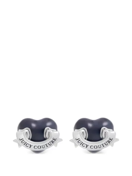 Cercei Juicy Couture cu motiv cu inimi negru