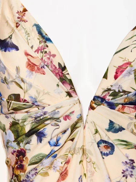 Zimmermann Plavky Patience Tuck Plunge krémová / tmavě / olivová fialová