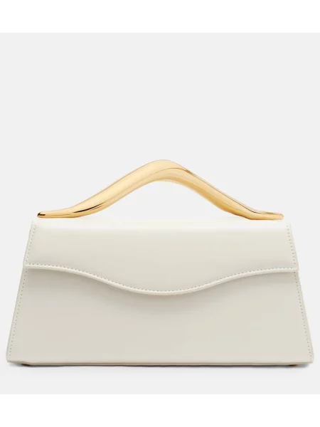 Geanta de piele Elie Saab din piele alb