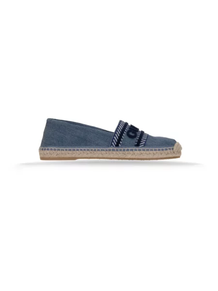 Espadryle Gucci skórzane niebieskie