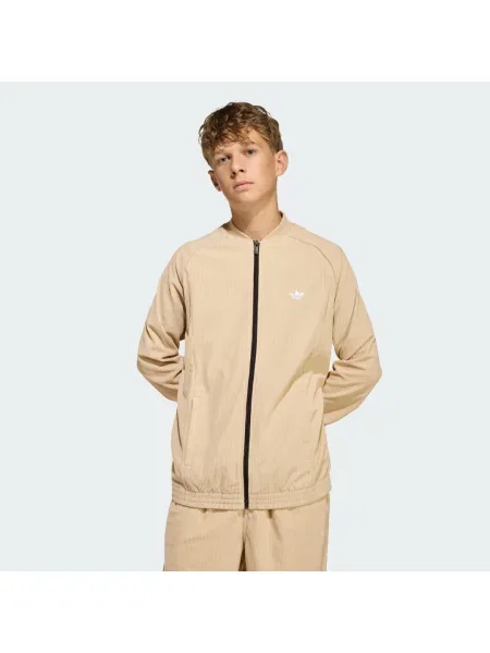Adidas Originals Manšestrová Bunda Sst Oversize Corduroy Originals béžová