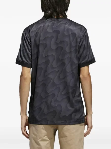 Strečové vícebarevný polotričko Adidas s autogramem šedé