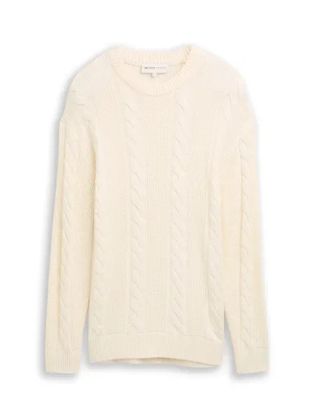TOM TAILOR DENIM Pulover alb