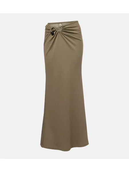 Fusta maxi Christopher Esber din jerseu verde