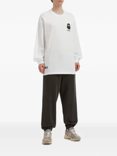 Lung tricou Fingercroxx cu imagine alb