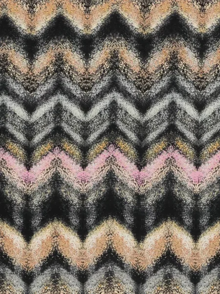 Fular Missoni cu imagine negru