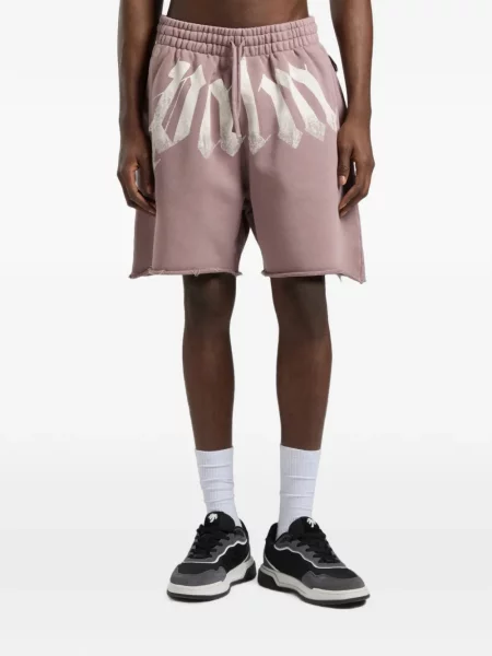 Pantaloni scurți Palm Angels cu imagine roz