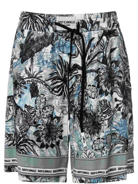 Pantaloni scurți Just Cavalli cu imagine albastru