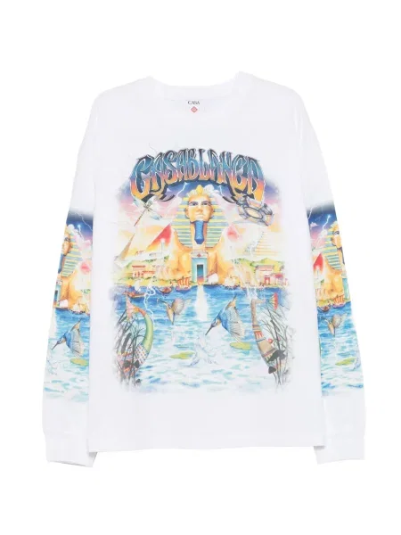Tricou Casablanca cu imagine alb