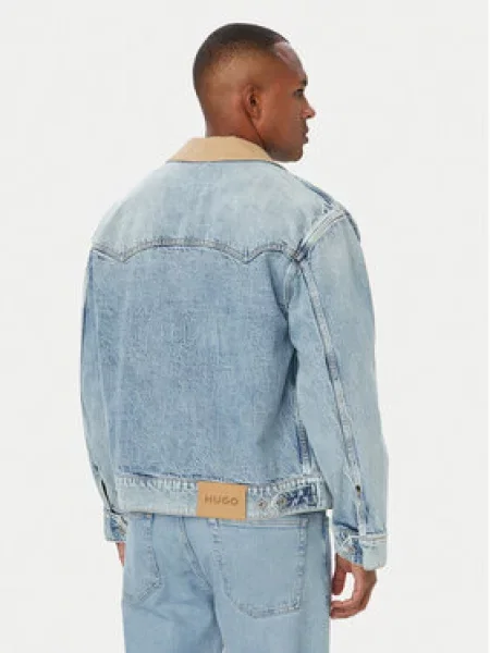 HUGO Jeans jakna Erlo Svetlo modra
