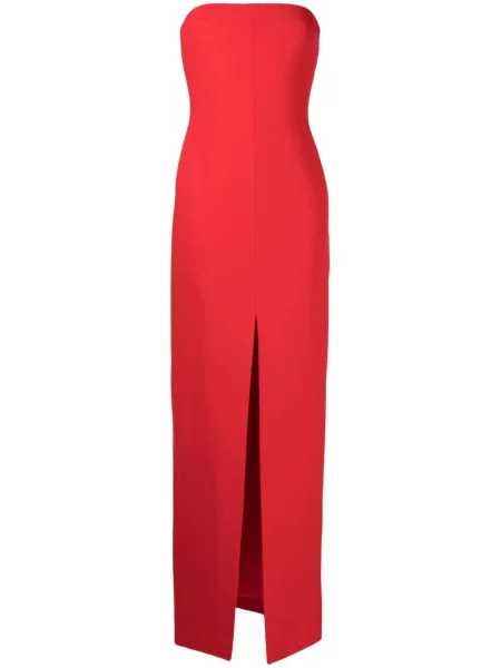 Rochie maxi Solace London fără bretele roșu
