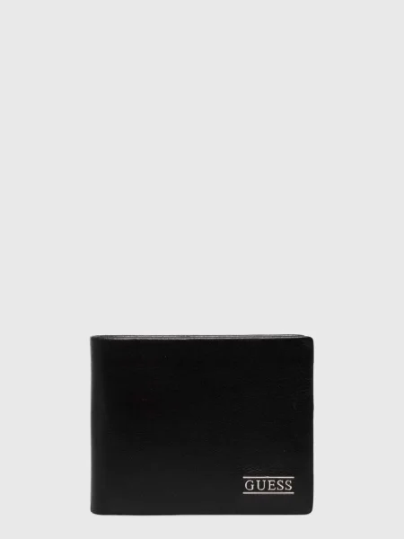 Usnjena denarnica Guess NEW BSTN SMNEBR črna