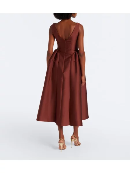 Tafta rochie midi Roland Mouret maro