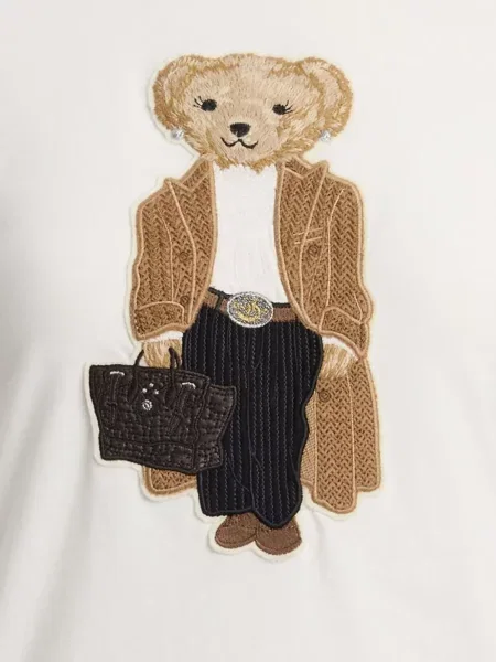 Polo Polo Ralph Lauren cu broderie alb