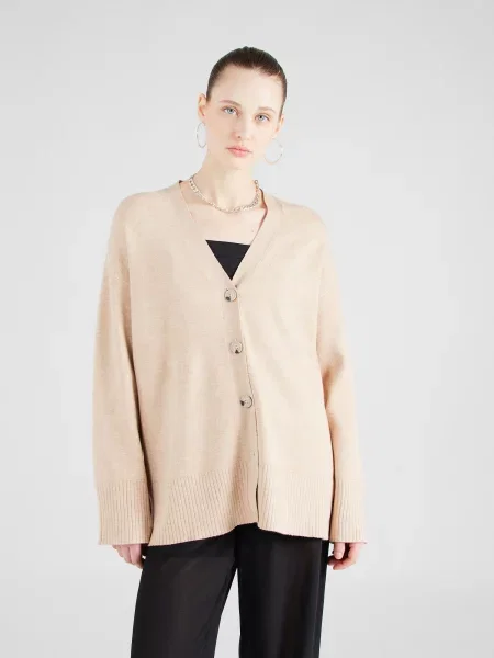 VERO MODA Geacă tricotată bej