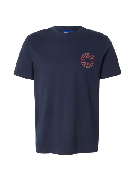 HUGO Tricou Nemodo bleumarin / deschis roșu