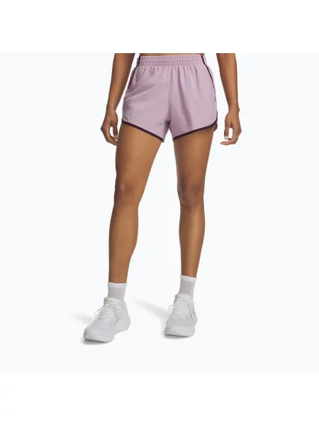 Шорти для бігу Under Armour Fly By 3" Shorts mauve pink/purple echo/reflective фіолетові