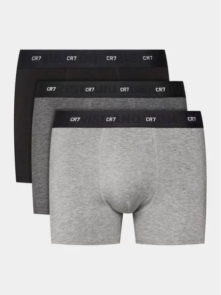 Boxerky Bamboo Trunk FSC 3 pary black/dark grey/grey bílé