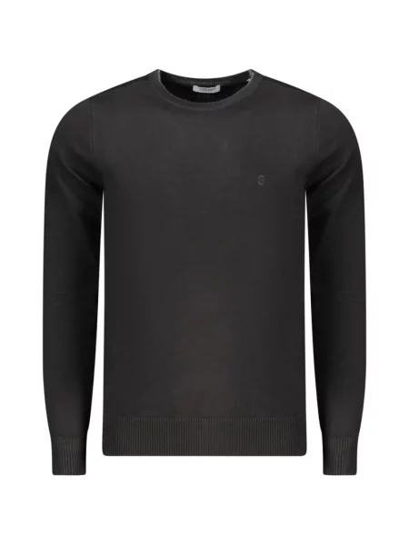 Pulover Coveri Moving cu broderie cu decolteu rotund negru