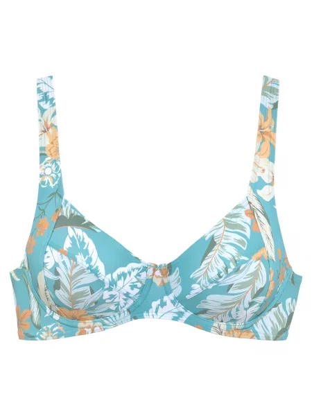 SUNSEEKER Sutien costum de baie crem kaki / portocaliu albastru