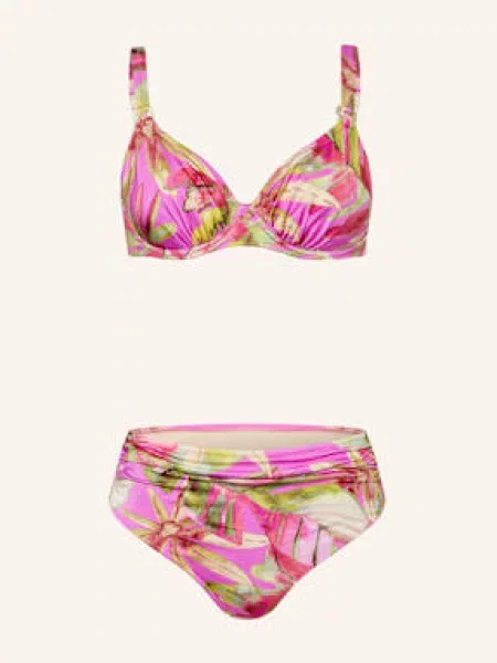 Charmline Bikini Z Fiszbinami Pink Heart pink zielony
