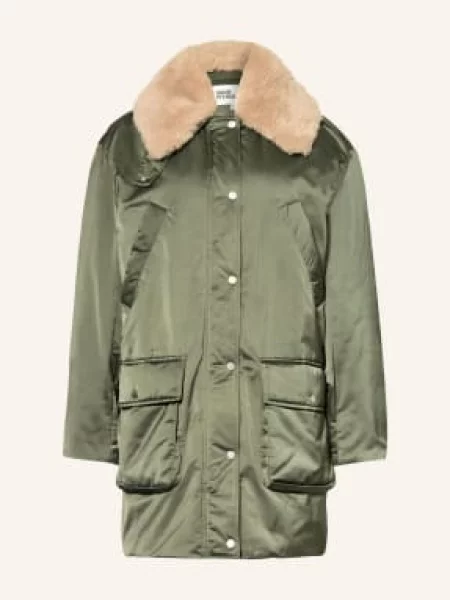 Baum Und Pferdgarten Parka Daimi Z Kombinace Materiálů A S Odnímatelným Límcem khaki / velbloudí